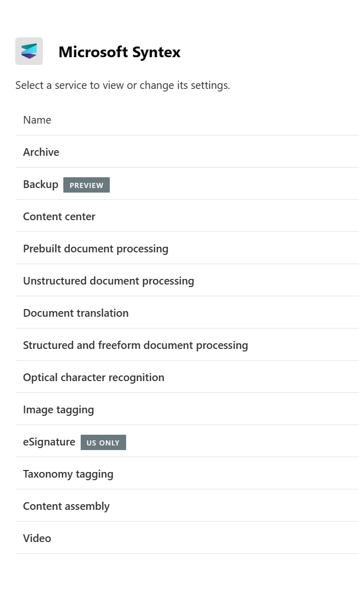 Syntex Settings